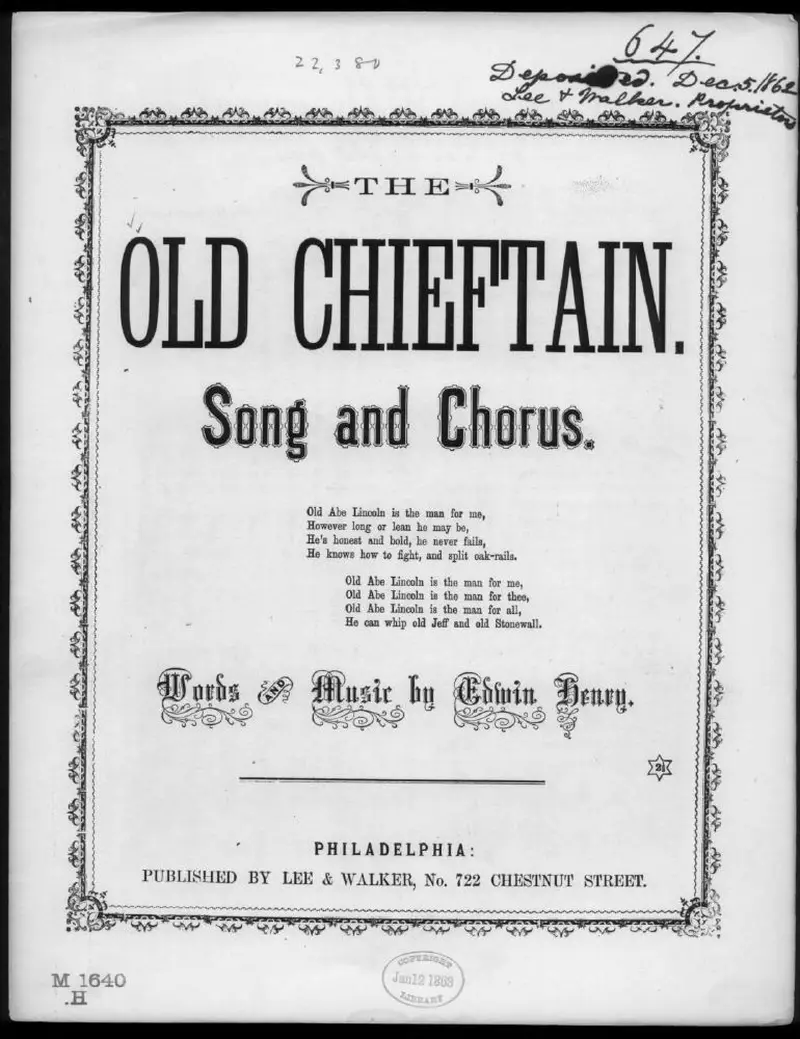 Первая страница нот «The Old chieftan»