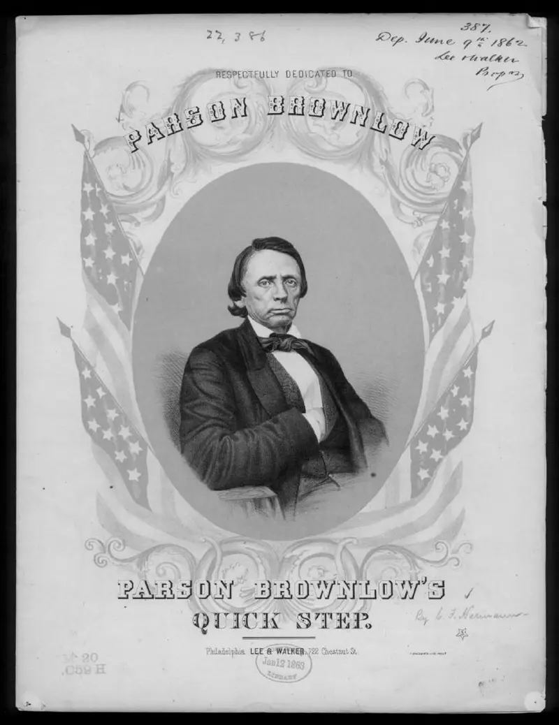 Первая страница нот «Parson Brownlow's quick step»