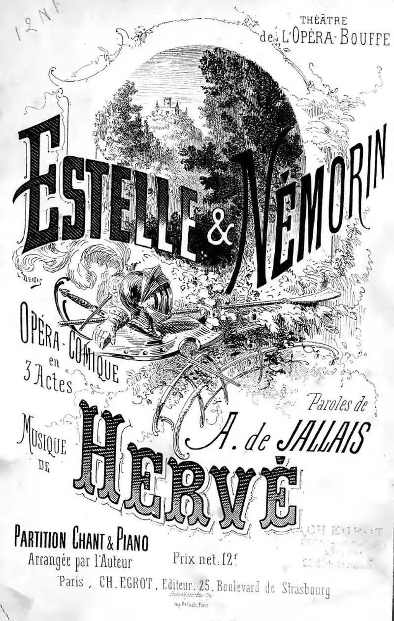 Первая страница нот «Estelle et Némorin»