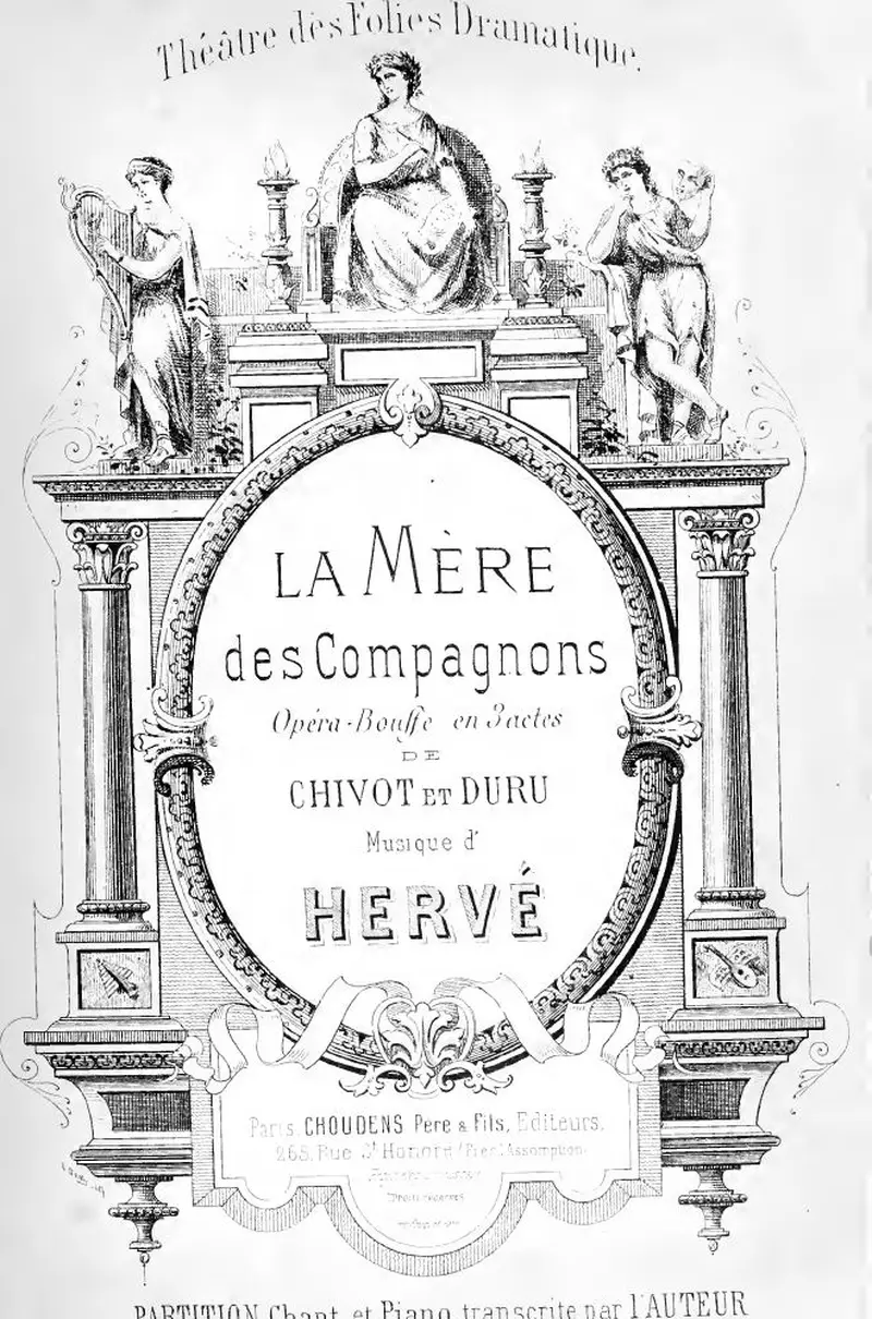 Первая страница нот «La mère des compagnons»