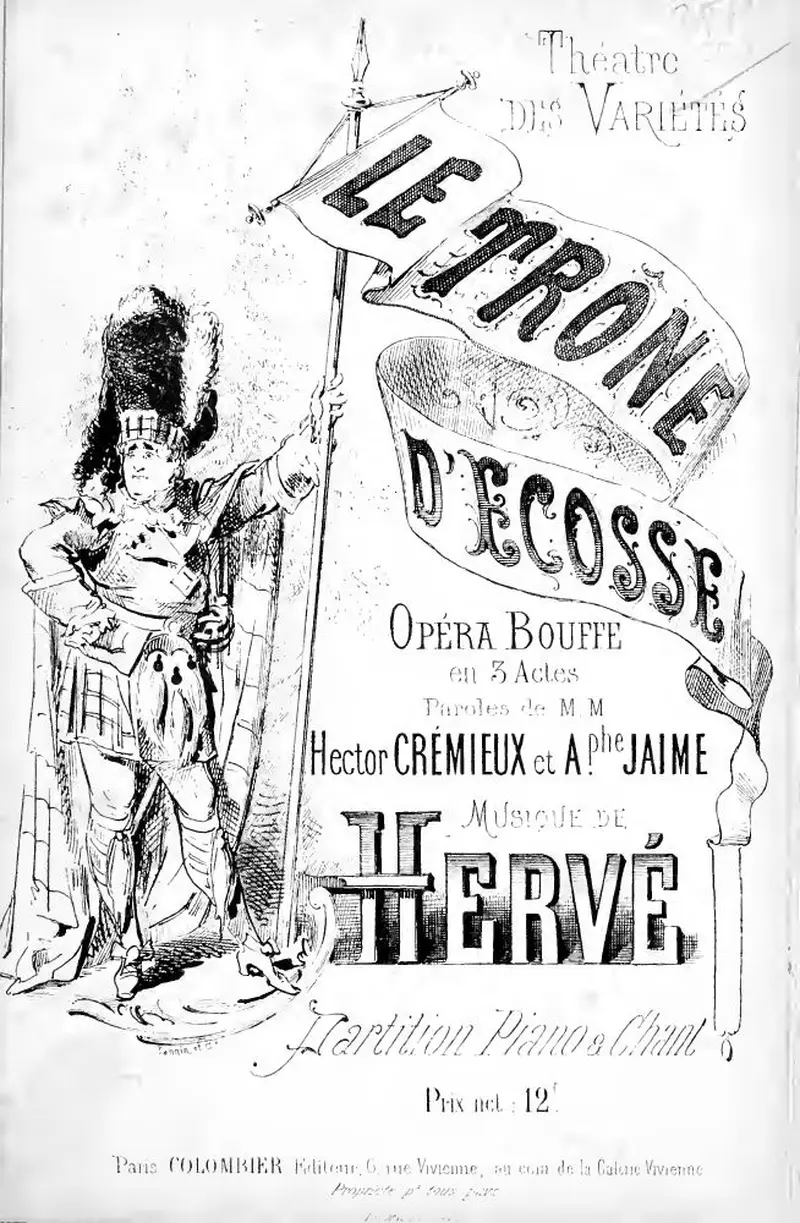 Первая страница нот «Le trône d'Écosse»