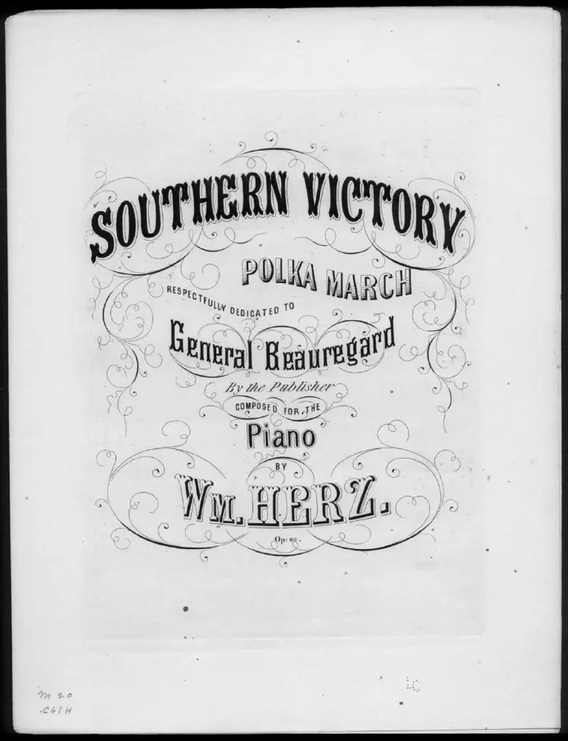 Первая страница нот «Southern victory»