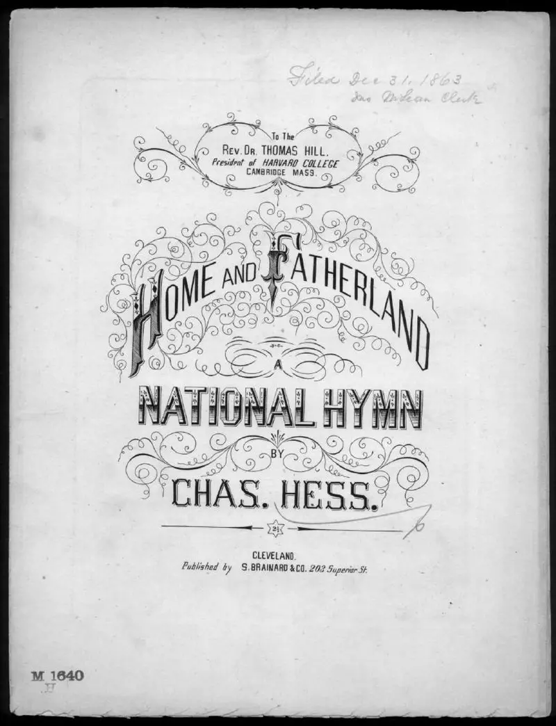 Первая страница нот «Home and fatherland»