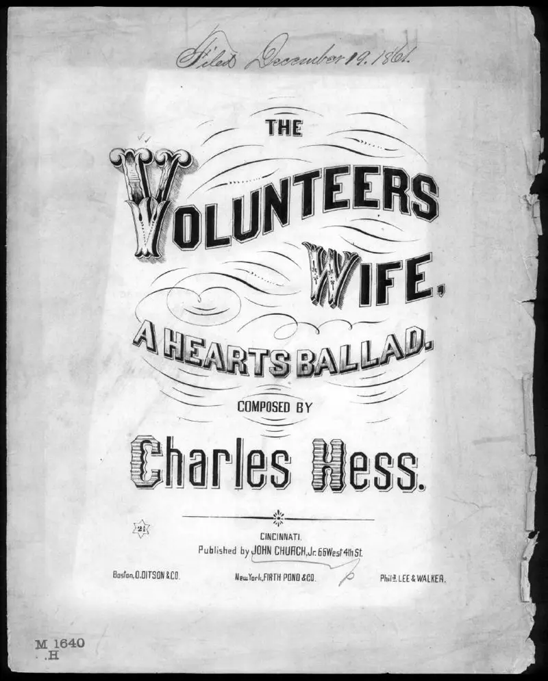 Первая страница нот «The Volunteer's wife»