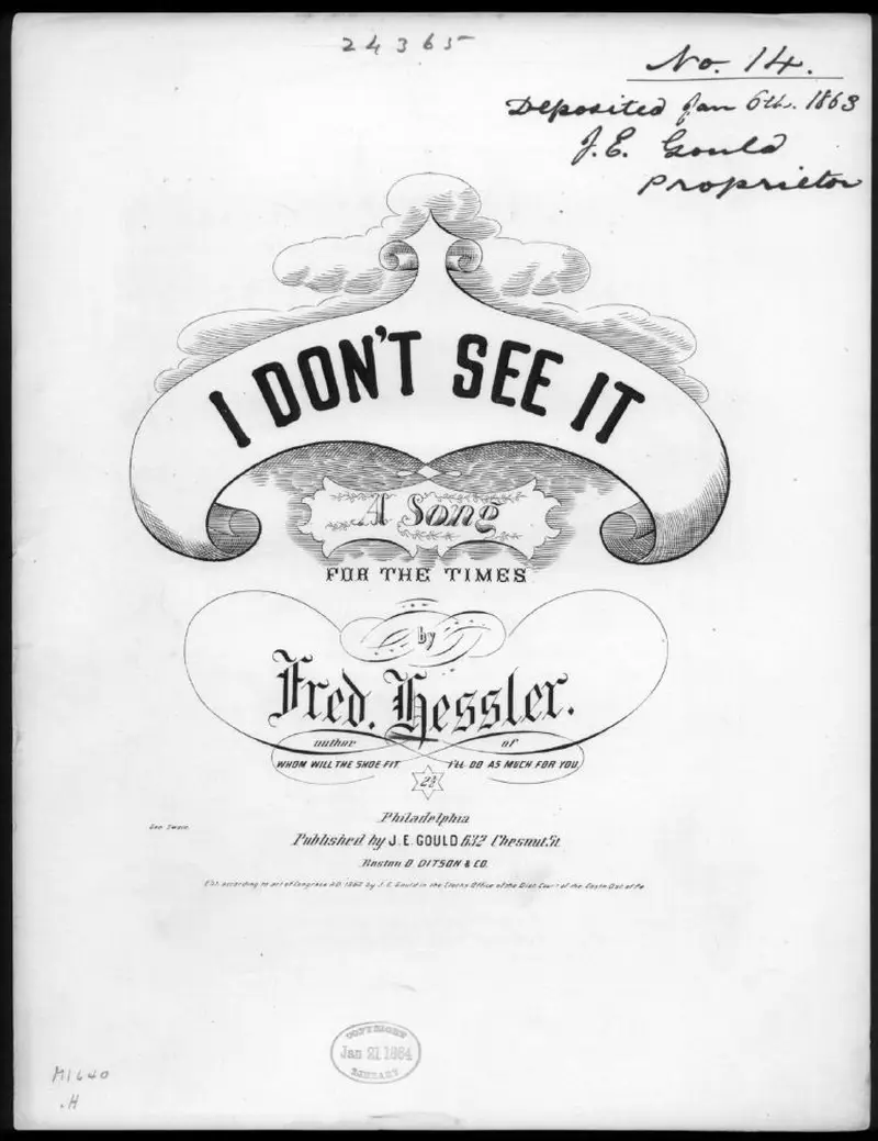 Первая страница нот «I don't see it»