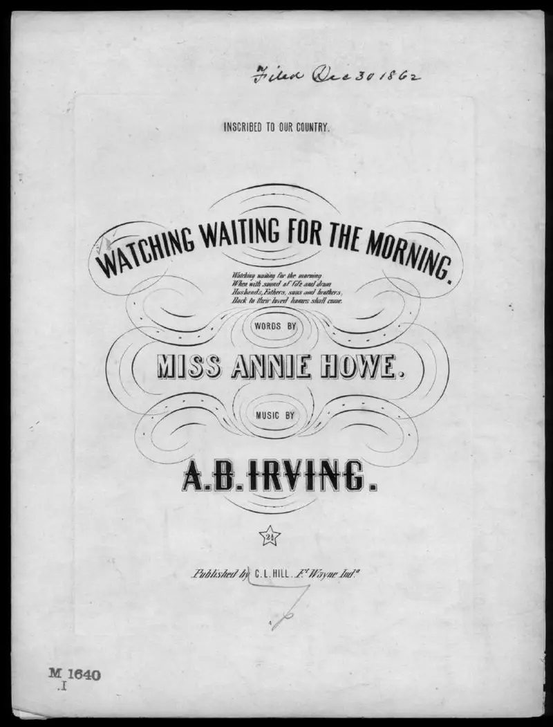 Первая страница нот «Watching waiting for the morning»