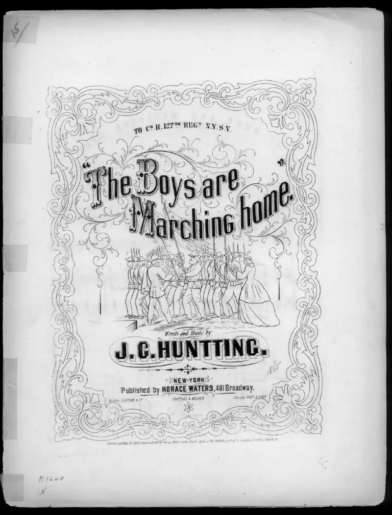 Первая страница нот «The boys are Маршing home»