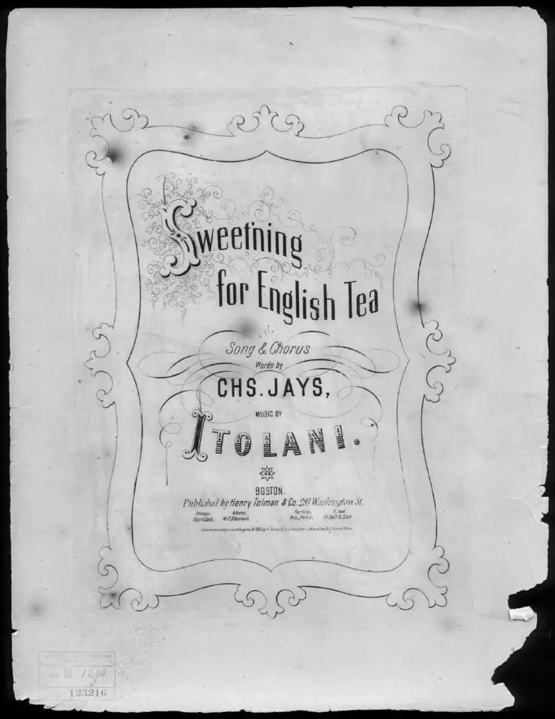Первая страница нот «Sweetening for English tea»