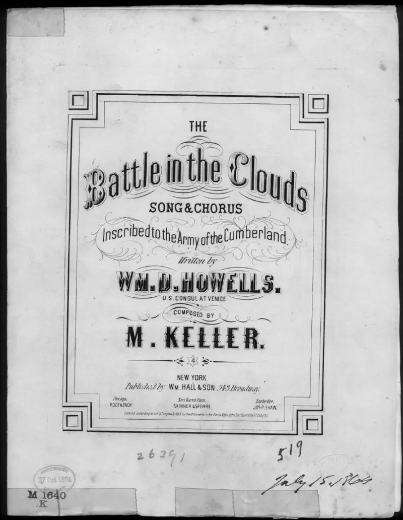 Первая страница нот «The Battle the clouds»