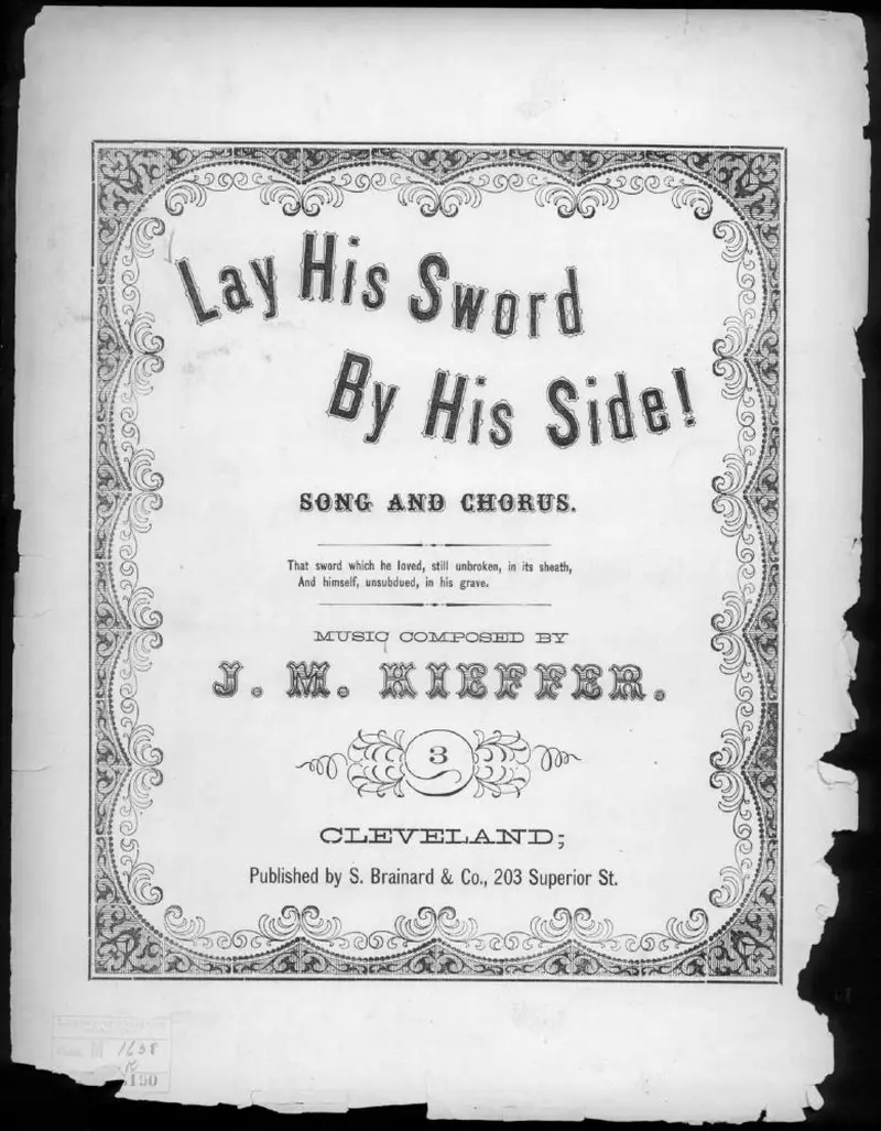 Первая страница нот «Lay his sword by his side»