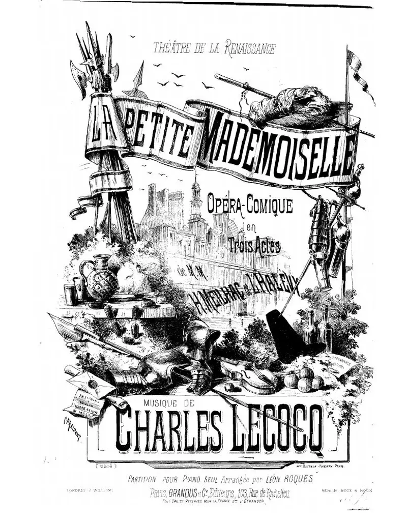 Первая страница нот «La petite mademoiselle»