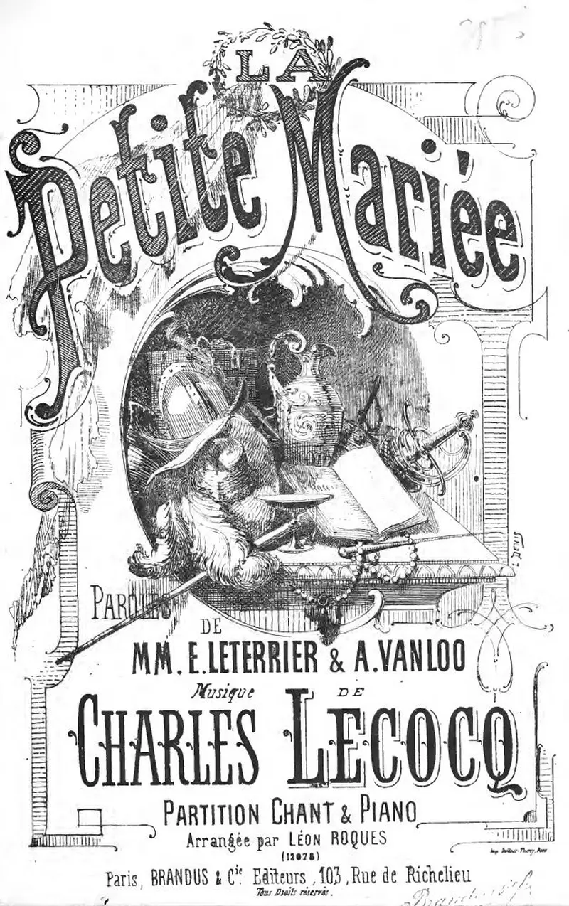 Первая страница нот «La petite mariée»