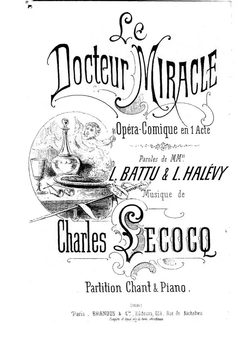 Первая страница нот «Le Docteur Miracle»