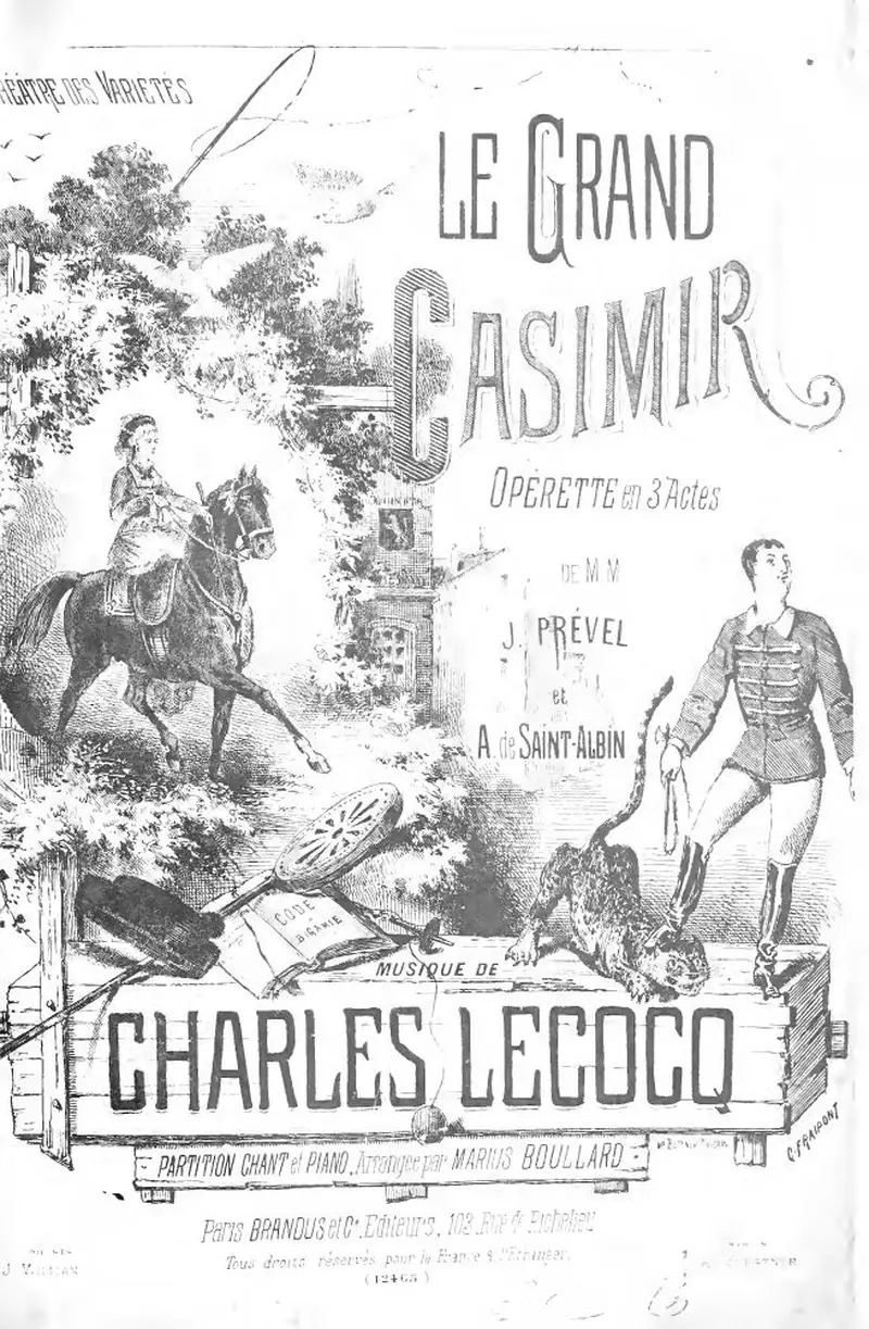 Первая страница нот «Le grand Casimir»