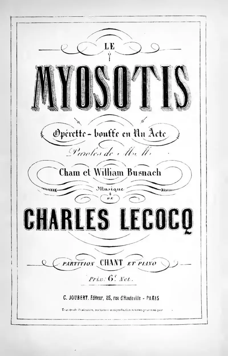 Первая страница нот «Le myosotis»