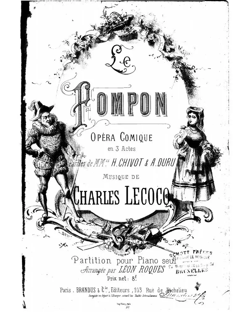 Первая страница нот «Le pompon»
