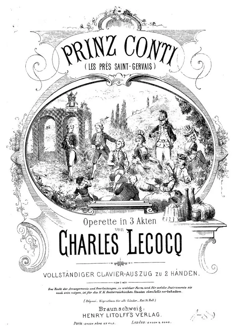 Первая страница нот «Les prés Saint-Gervais»