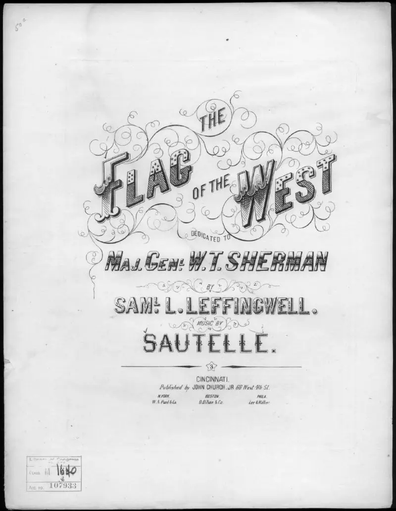 Первая страница нот «The Flag of the west»
