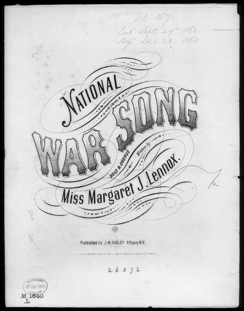 Первая страница нот «National war Песня»