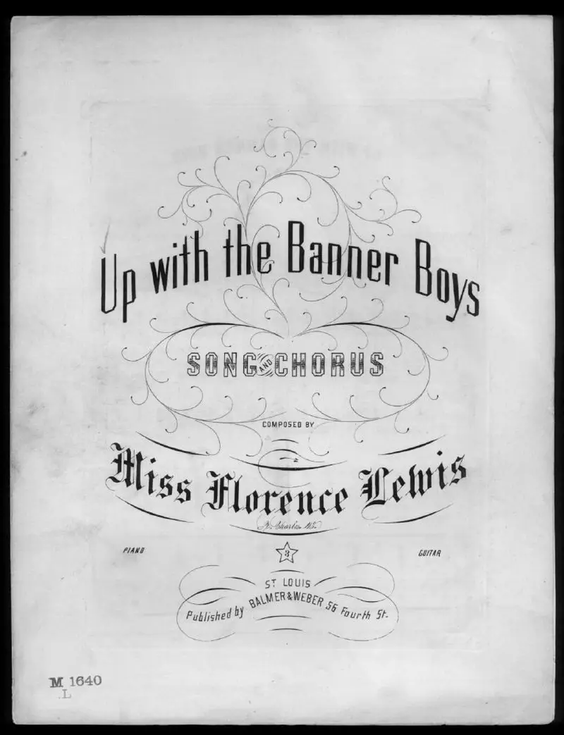 Первая страница нот «Up with the banner boys»