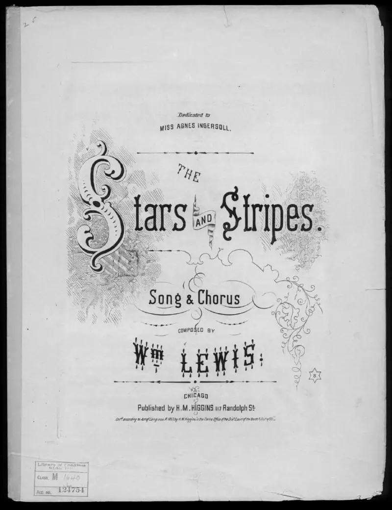 Первая страница нот «The Stars & stripes»
