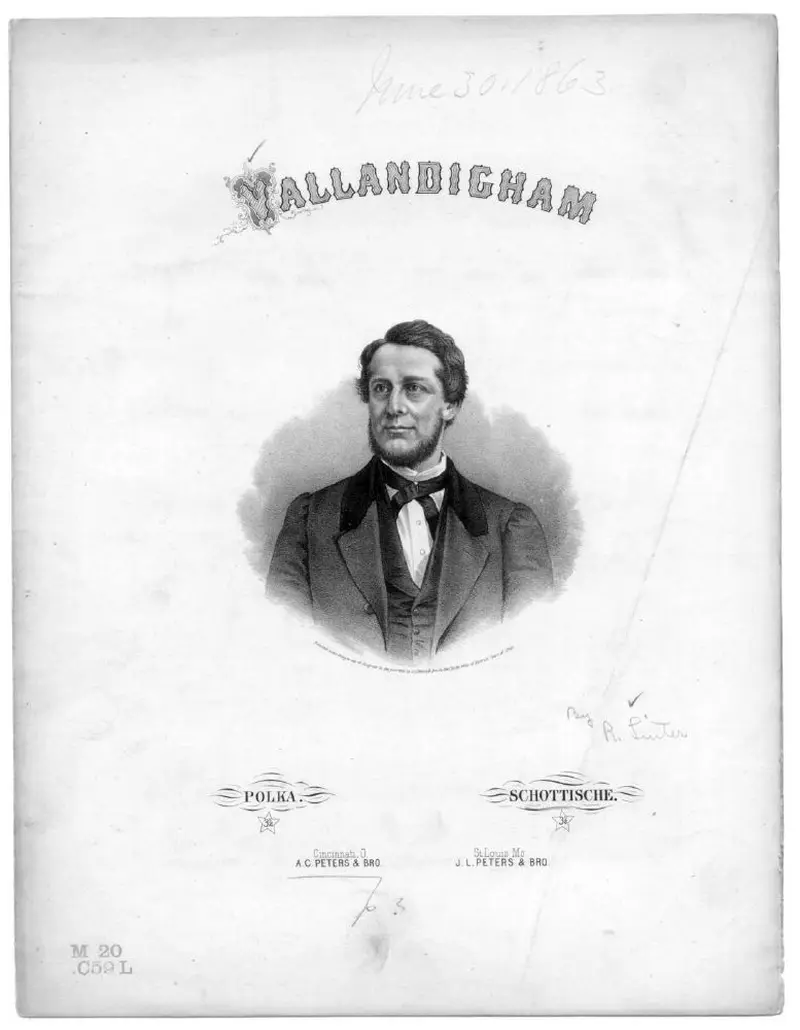 Первая страница нот «Vallandigham schottisch»