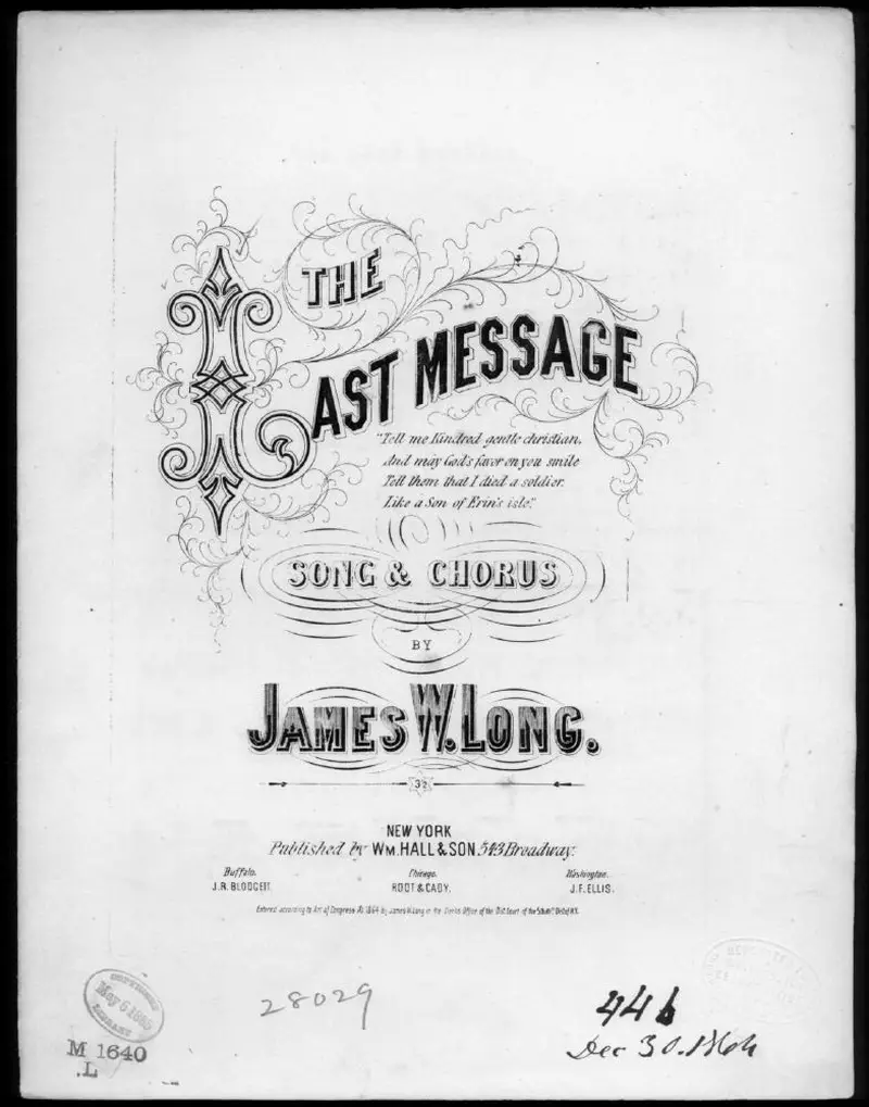 Первая страница нот «The Last message»