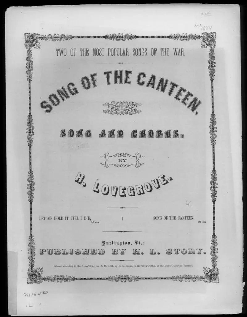 Первая страница нот «The Песня of the canteen»