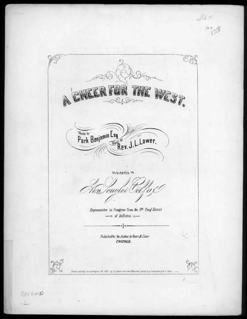 Первая страница нот «A Cheer for the west»
