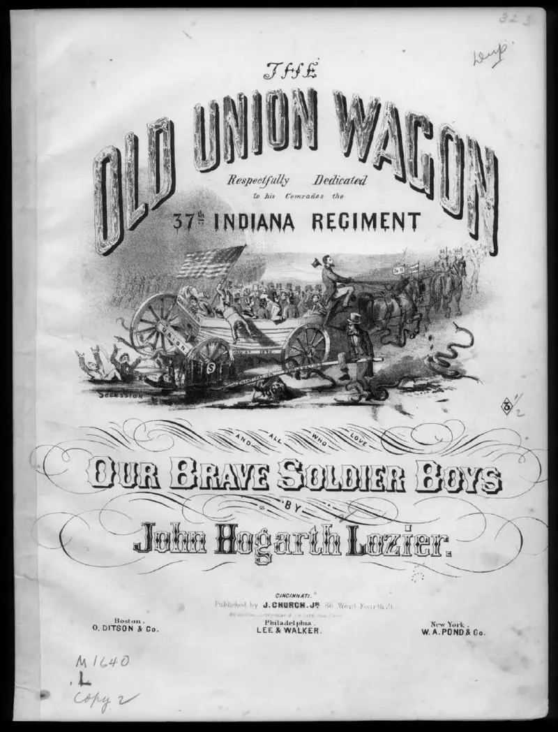 Первая страница нот «The Old Union wagon»