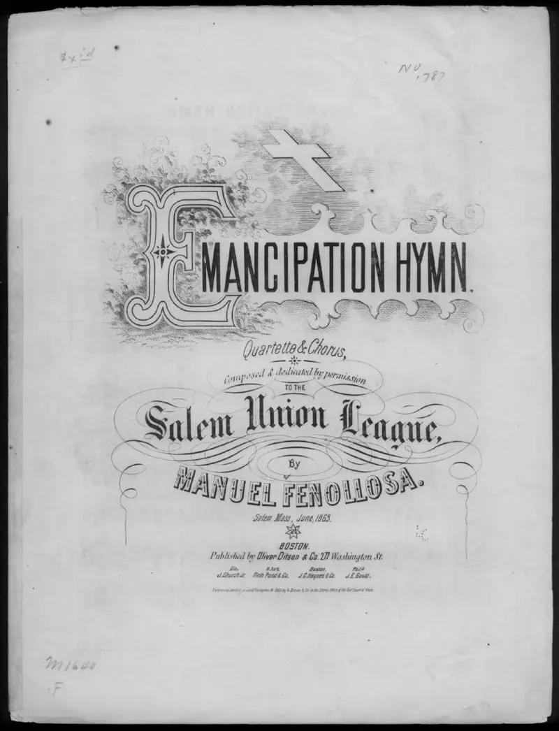 Первая страница нот «Emancipation hymn»