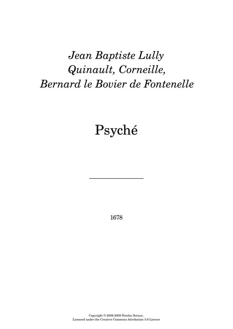 Первая страница нот «Psyché (LWV56) — LWV56Psyche»
