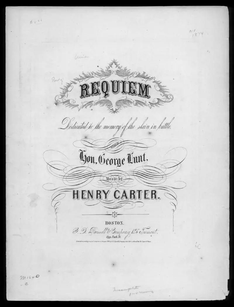 Первая страница нот «Requiem»