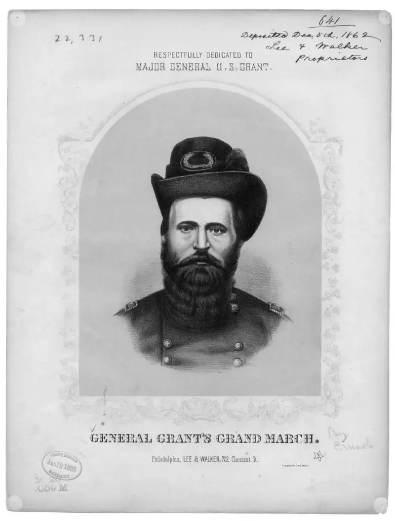 Первая страница нот «General Grant's grand Марш»