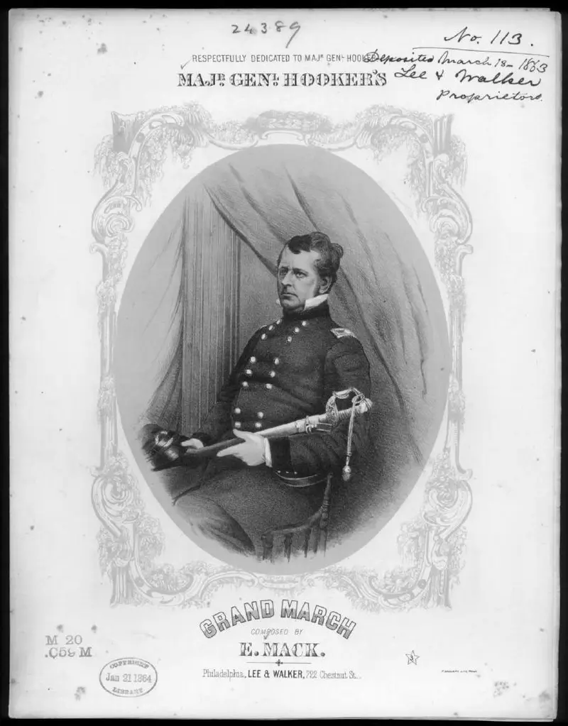 Первая страница нот «General Hooker's grand Марш»