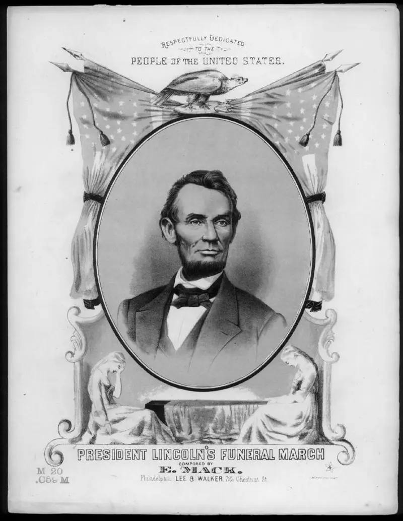 Первая страница нот «President Lincoln's funeral Марш»