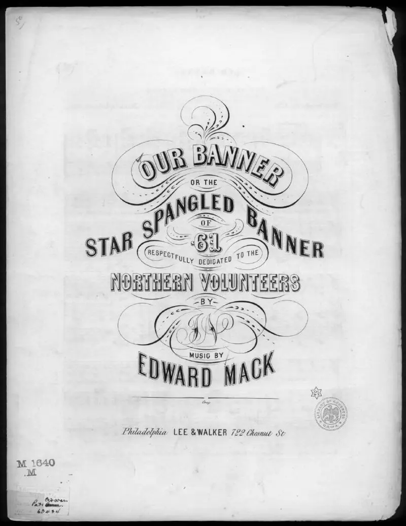 Первая страница нот «Our banner, or The Star spangled banner»