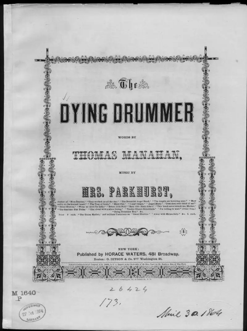 Первая страница нот «The Dying drummer»