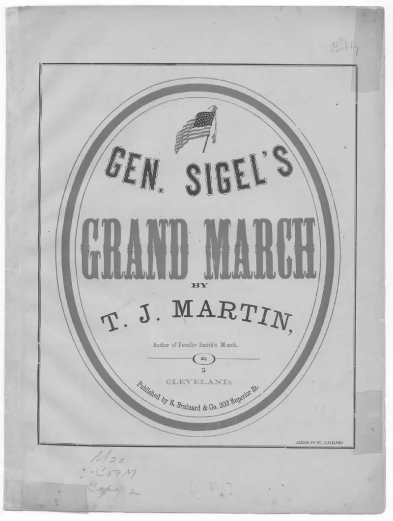 Первая страница нот «General Sigel's grand Марш»