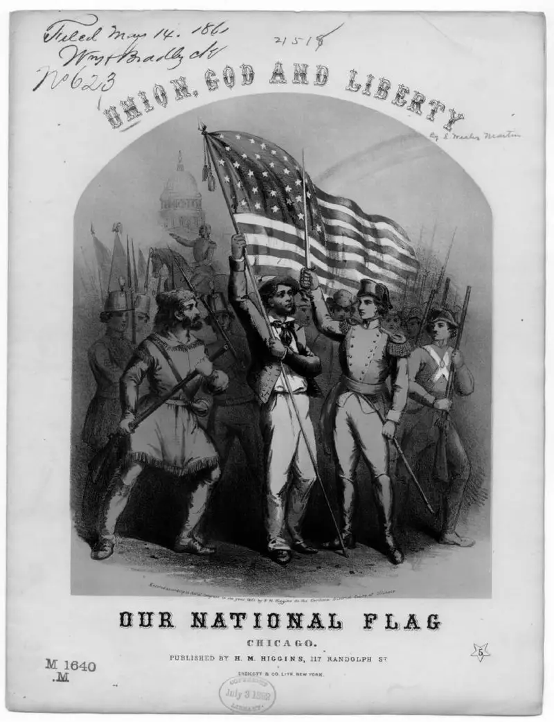 Первая страница нот «Union, God and liberty»