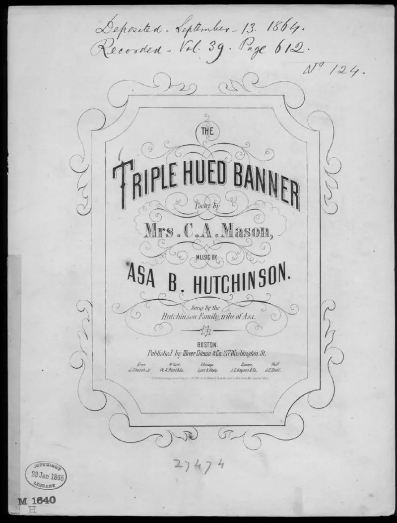 Первая страница нот «The Triple hued banner»