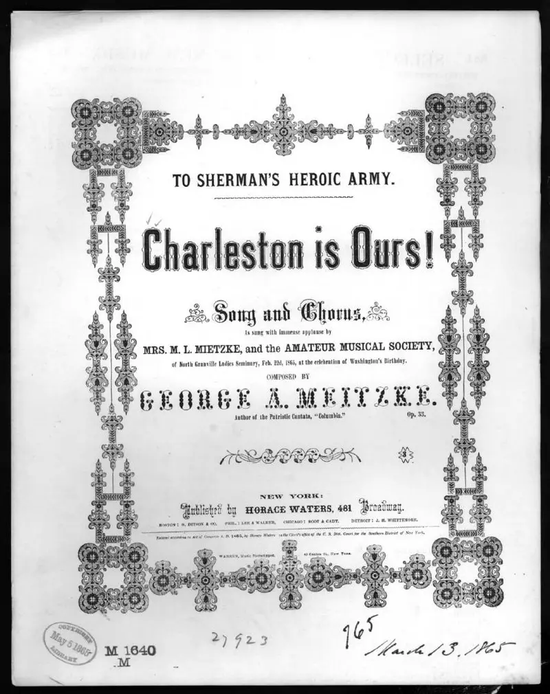 Первая страница нот «Charleston is ours!»