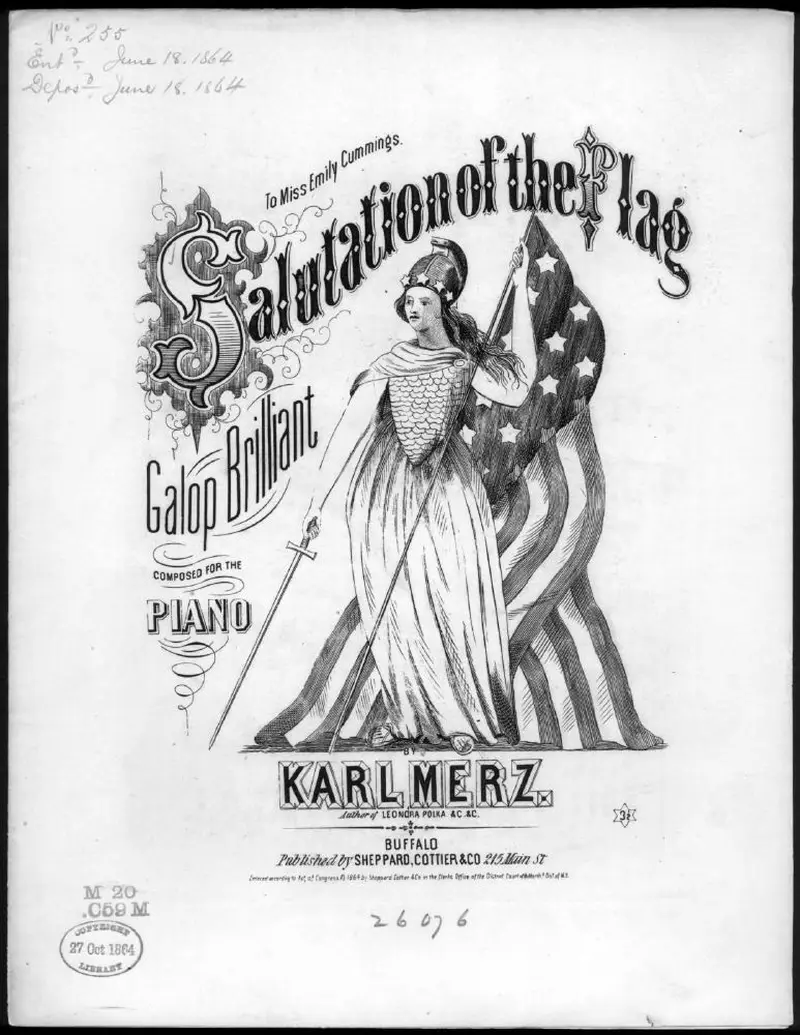 Первая страница нот «Salutation of the flag, galop brilliant»
