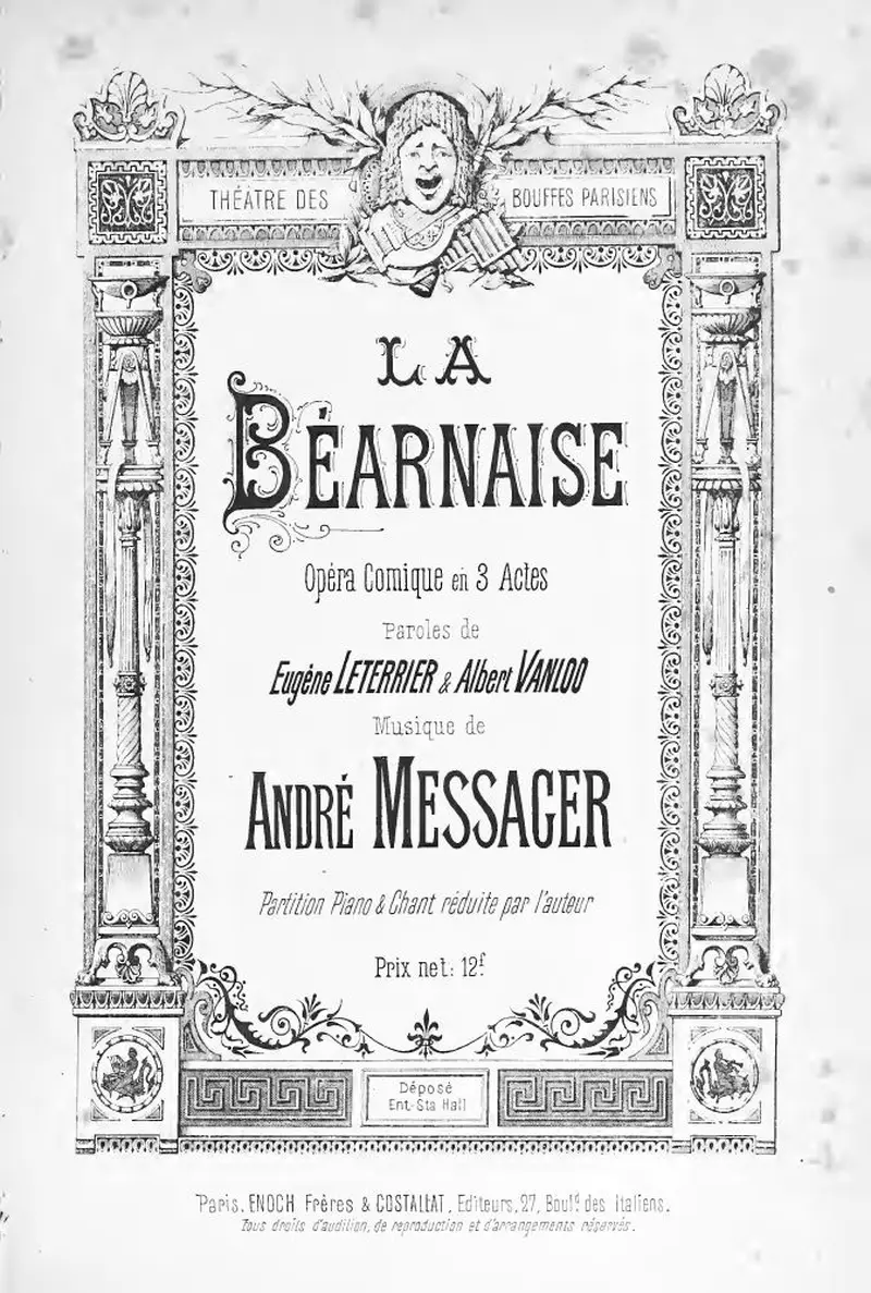 Первая страница нот «La béarnaise»