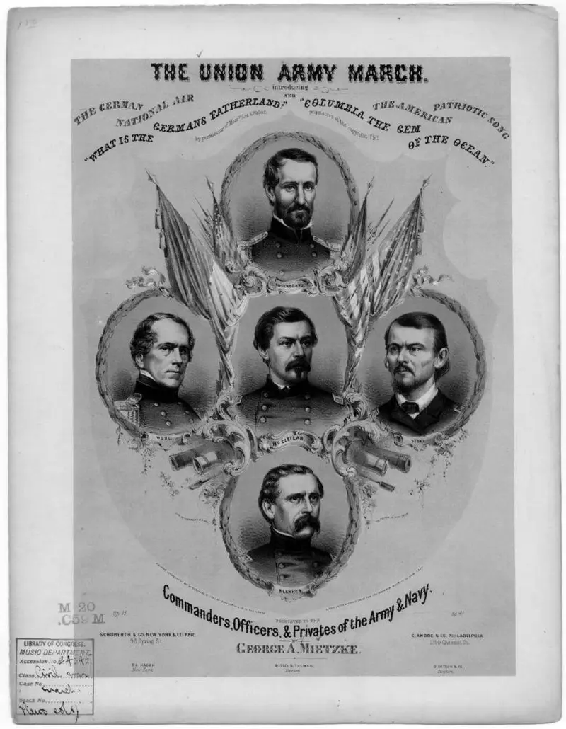 Первая страница нот «The Union army Марш»