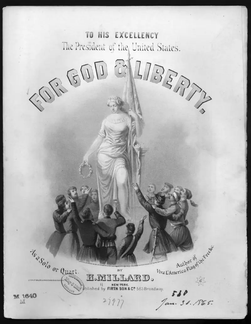 Первая страница нот «For God and liberty»