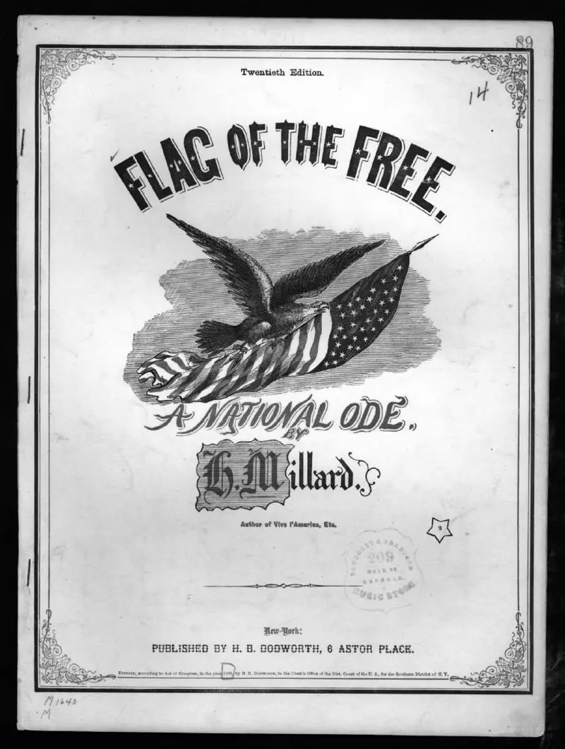Первая страница нот «The Flag of the free»