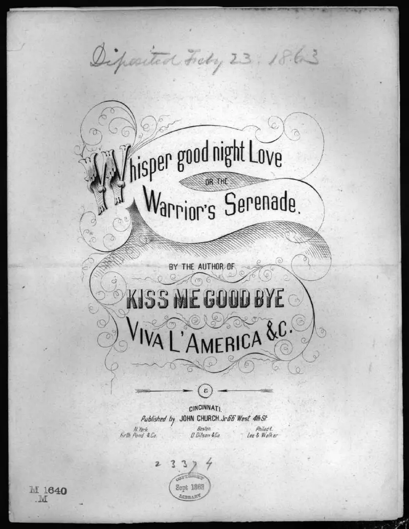 Первая страница нот «Whisper good night love»