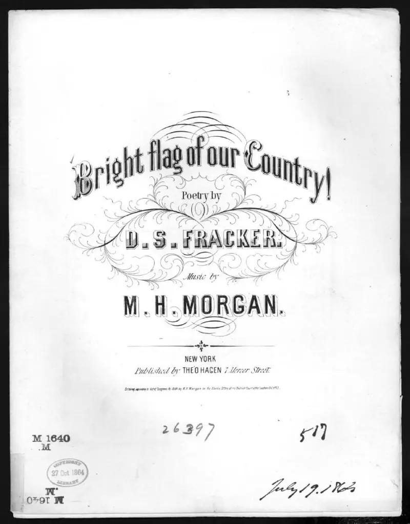 Первая страница нот «Bright flag of our country»