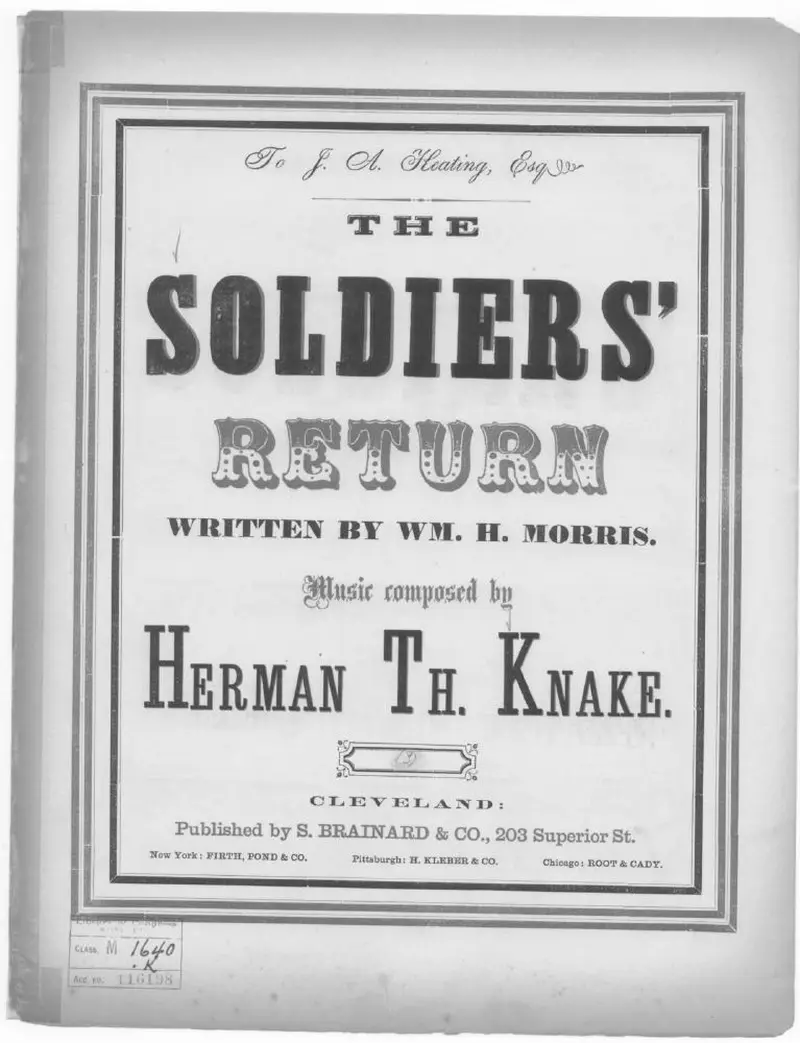 Первая страница нот «The Soldier's return»